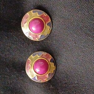 Elegant Gold and Pink Earrings